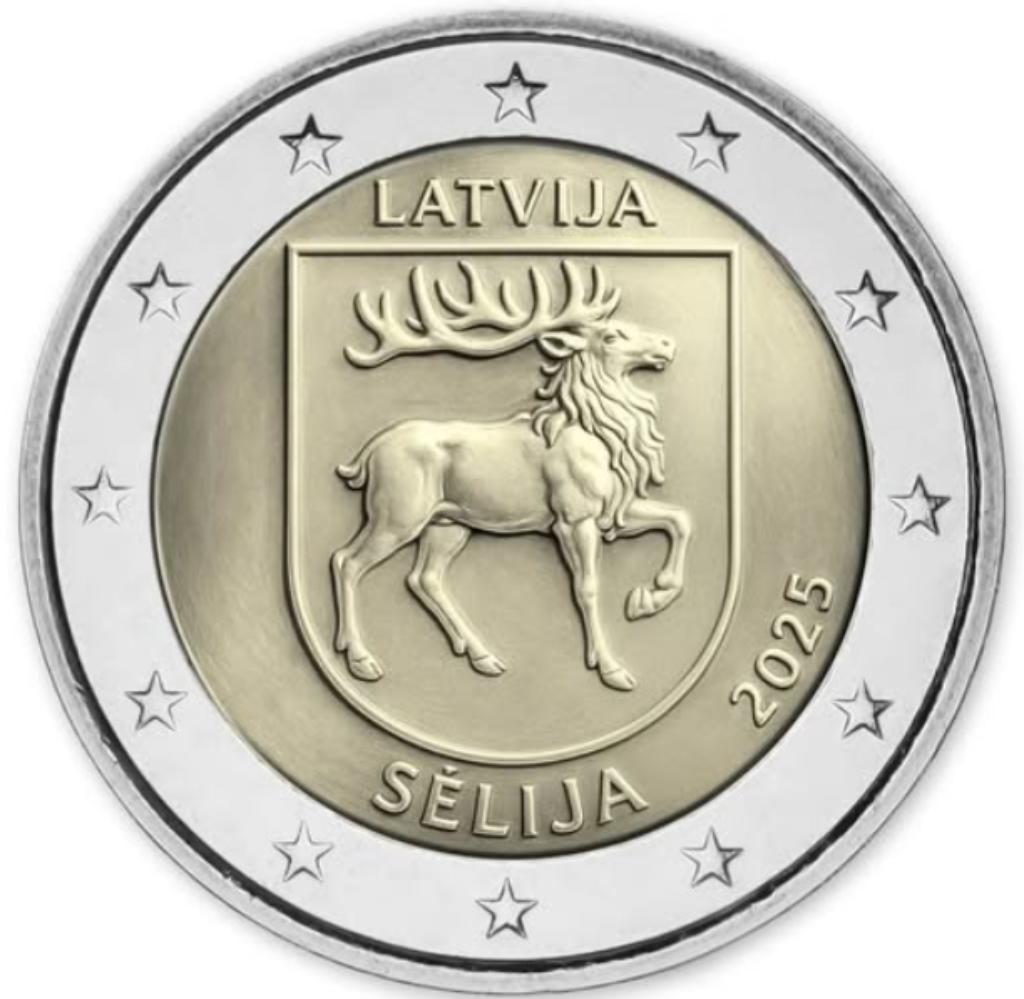 2 euro Letland 2025 Regio Selija, Postzegels en Munten, Ophalen of Verzenden, 2 euro