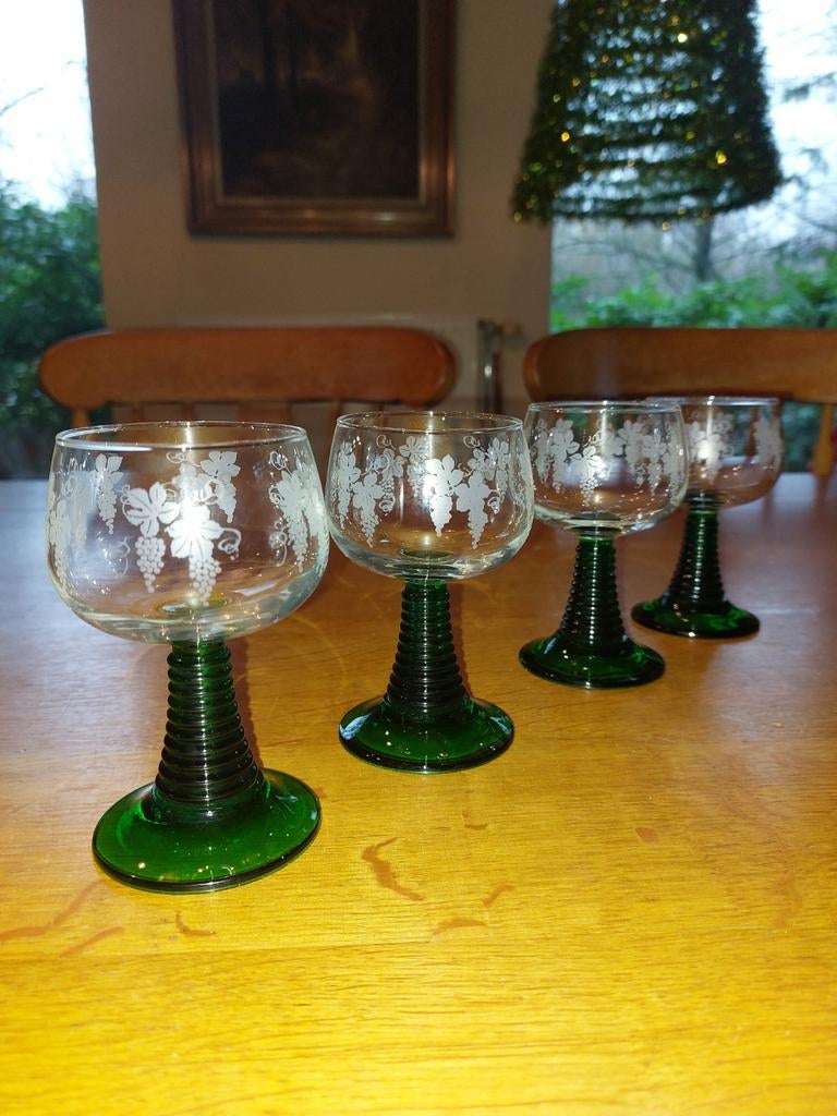 4 roemer  glazen  vintage(nieuw staat) 6€/ vr 4stuks, Verzamelen, Ophalen