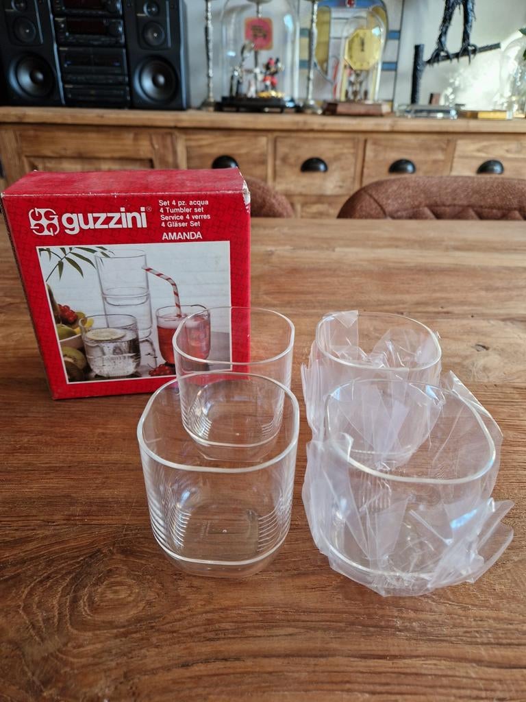 Vintage drinkglazen Guzzini Amanda, Enlèvement ou Envoi