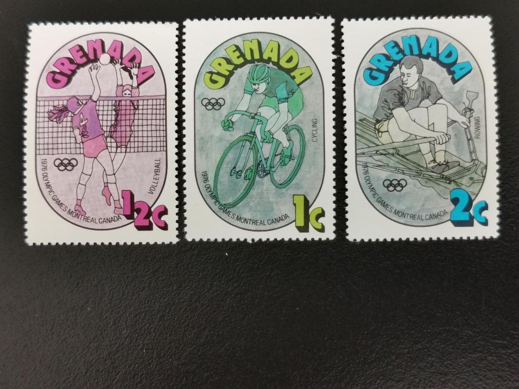 Grenade 1976 - sports, volley-ball, cyclisme, aviron *, Enlèvement ou Envoi, Non oblitéré, Amérique centrale