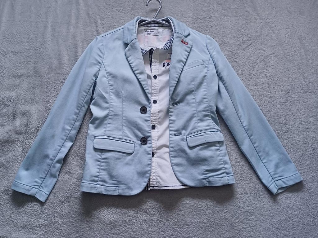 Hemd + blazer eerste communie / lentefeest, Kinderen en Baby's, Kinderkleding | Maat 128, Zo goed als nieuw, Ophalen of Verzenden