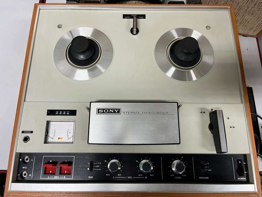 Sony TC-252W — Vintage bandrecorder + Sony HP - jaren 70, Audio, Tv en Foto, Bandrecorder, Ophalen, Bandrecorder