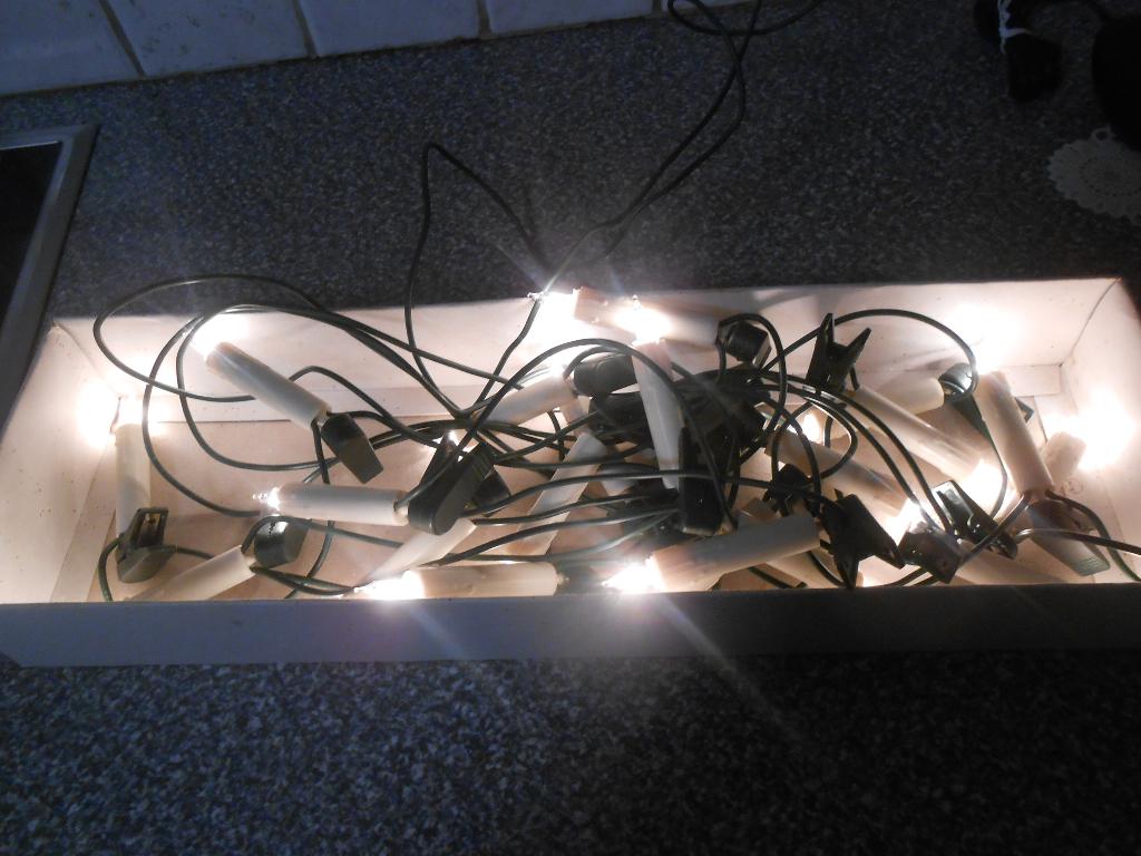 Vintage kerstlampjes kaarsmodel, Ophalen of Verzenden, Zo goed als nieuw