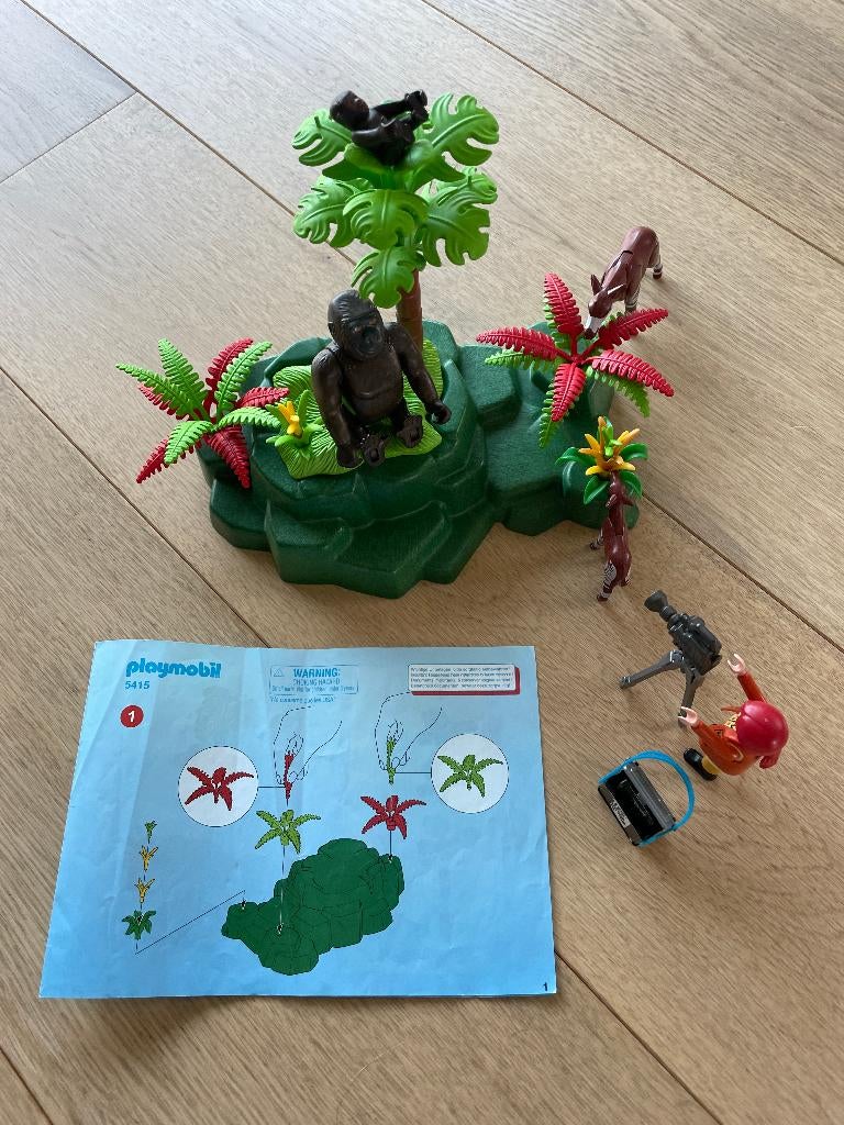 Playmobil set 5415 Gorilla's en okapi's compleet, Ophalen of Verzenden, Zo goed als nieuw