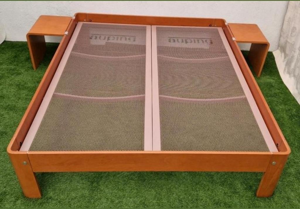 Lit Auping Auronde 180 x 200 cm avec 2 tables de raccordemen, Enlèvement ou Envoi