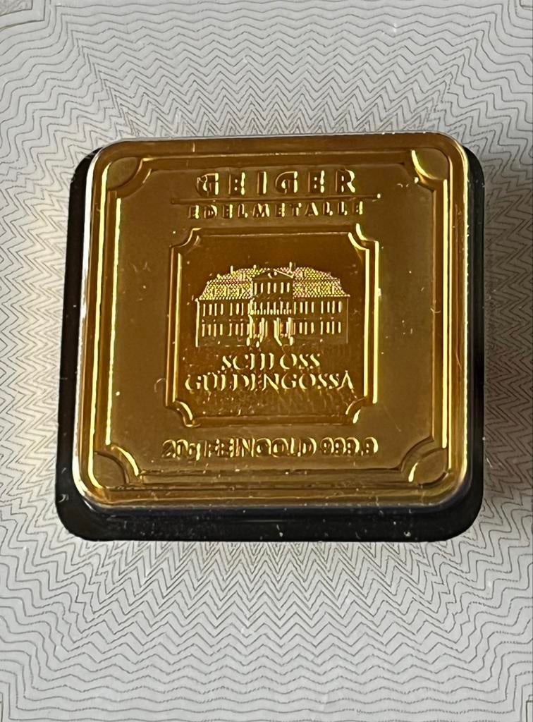 Lingot d'or Geiger 20 grammes, Timbres & Monnaies, Métaux nobles & Lingots, Or, Enlèvement ou Envoi