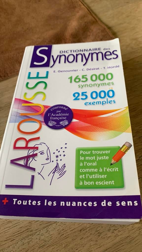 Dictionnaire des synonymes Larousse, Livres, Enlèvement, Utilisé, Français