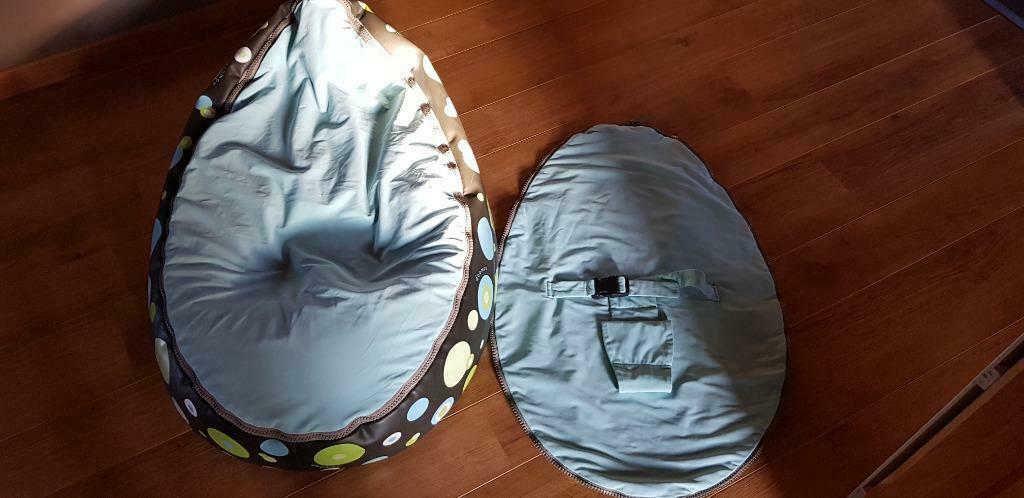 Doomoo seat zitkussen, Maison & Meubles, Sièges-poires, Utilisé, Pouf, Bleu, Enlèvement ou Envoi