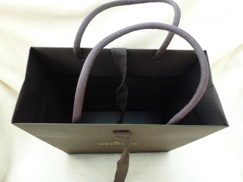 papieren draagtas Delvaux gouden opdruk  h 27 x b 27 x d 9 c, Verzamelen, Ophalen of Verzenden, Zo goed als nieuw, Verpakking