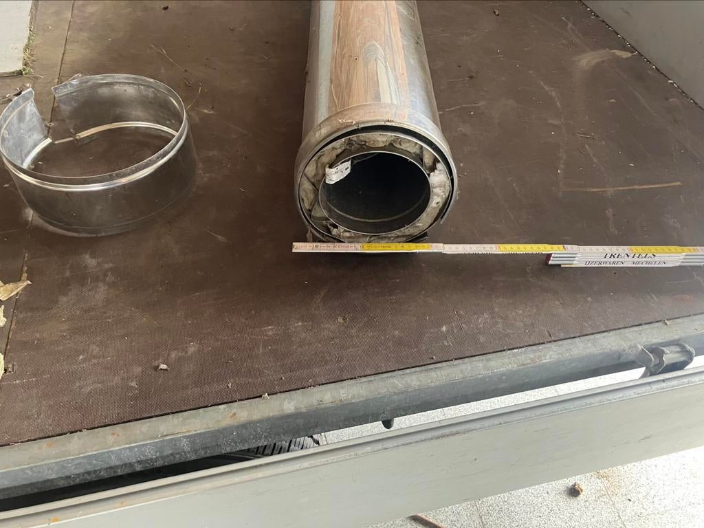 Inox rookkanaal, Ophalen, Zo goed als nieuw, Inox