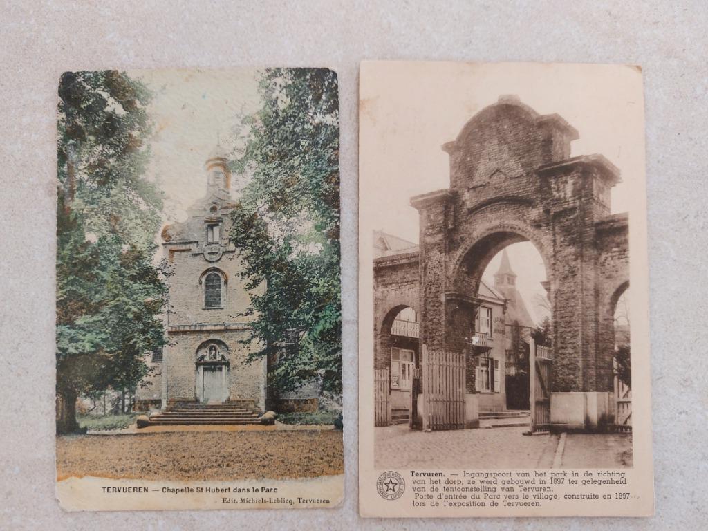 2 oude postkaarten van Tervuren, Verzenden