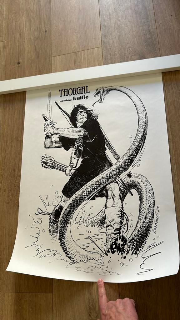 Rosinski Thorgal affiche weekblad kuifje jaren 80, Collections, Enlèvement ou Envoi, Tintin, Comme neuf