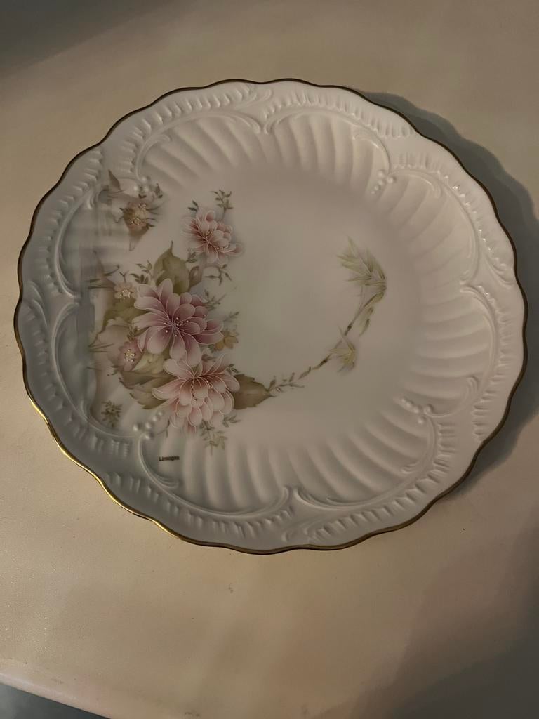 Drie Limoge  borden (Angelique), Antiek en Kunst, Ophalen