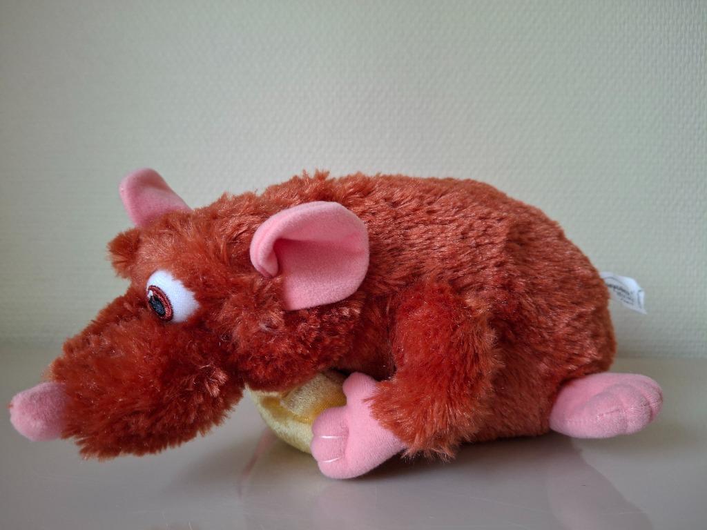 Disney Ratatouille pluche Emile Rat, Ophalen of Verzenden, Zo goed als nieuw, Knuffel