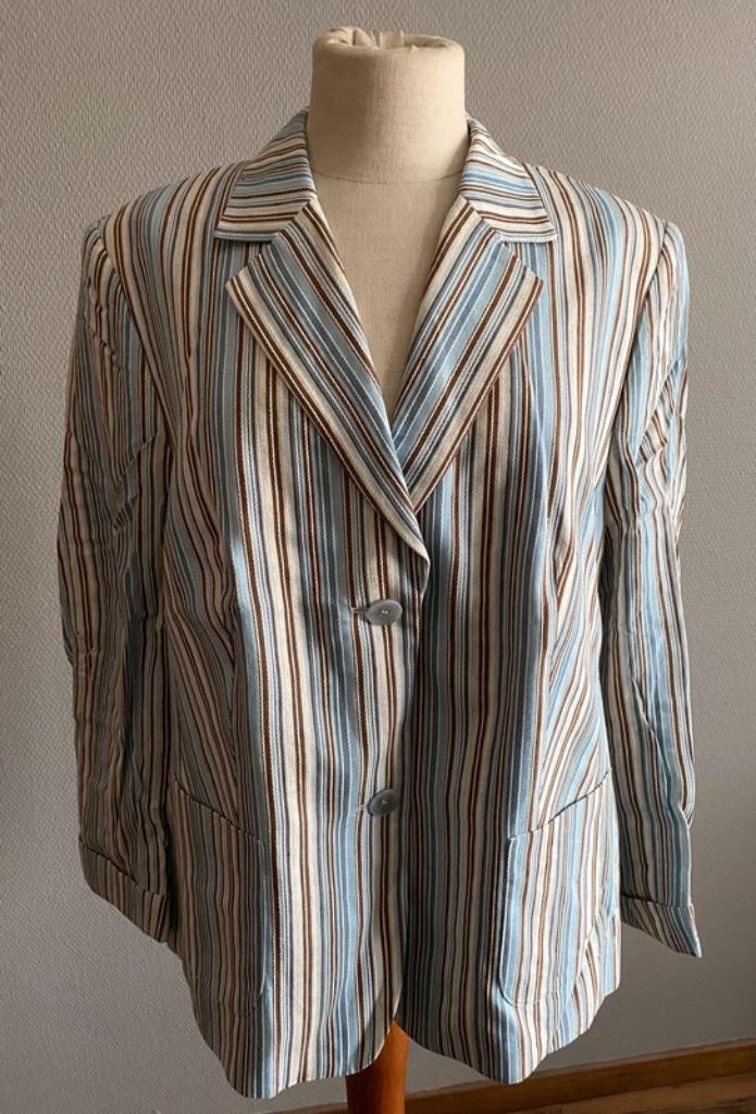 Gestreepte blazer Basler maat 44, Taille 42/44 (L), Basler, Comme neuf, Manteau