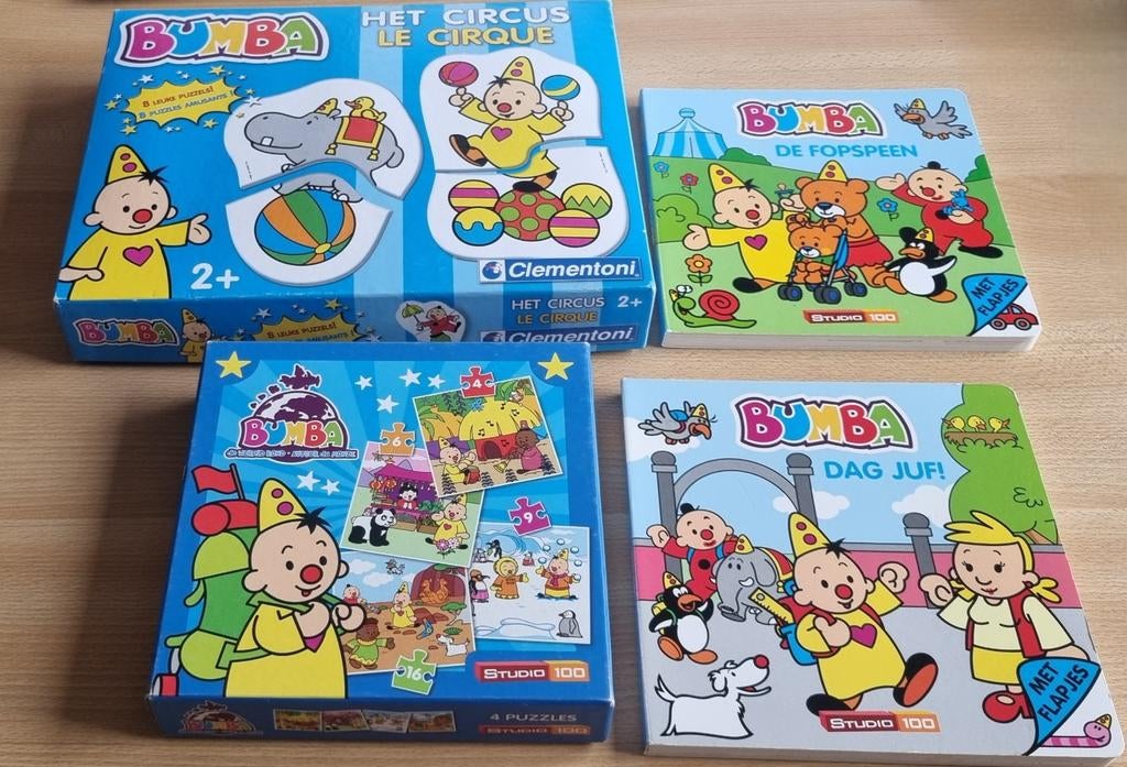 Bumba Set 2 puzzels en 2 boekjes, Ophalen, Zo goed als nieuw