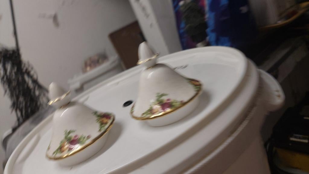 Old Country Rose koffie pot deksels, Antiek en Kunst, Ophalen
