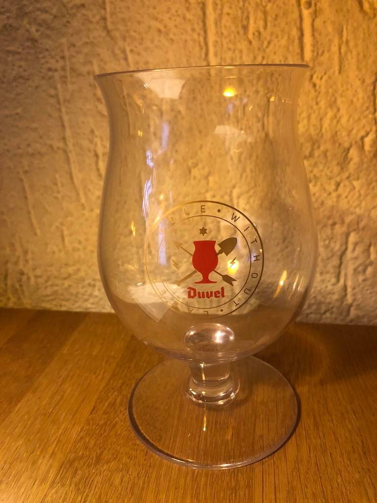 DUVEL glas tritan "handle with care" PLASTIC, Enlèvement ou Envoi, Utilisé, Verre ou Verres, Duvel