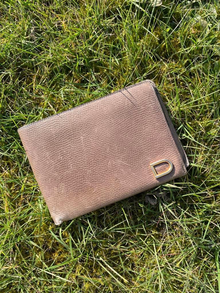 Portefeuille Delvaux taupekleur, Handtassen en Accessoires, Ophalen of Verzenden
