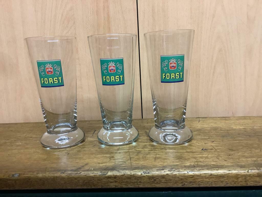3 bierglazen Forst Wielemans brouwerij, Verzamelen, Biermerken, Zo goed als nieuw, Glas of Glazen, Overige merken