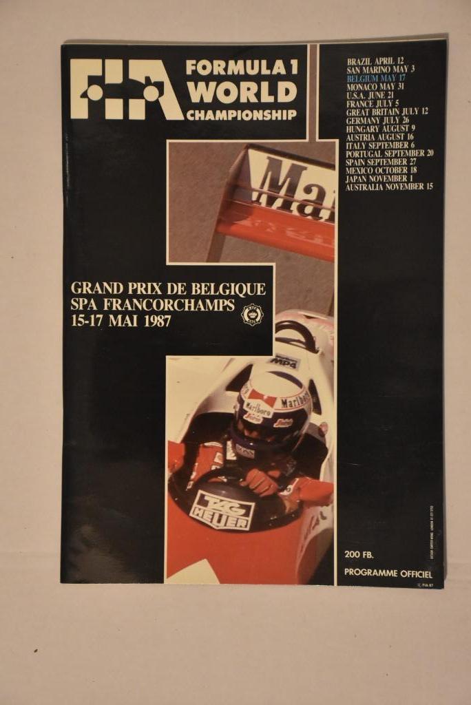 programme officiel grand prix de formule 1 spa 1987, Verzenden, Zo goed als nieuw, Formule 1