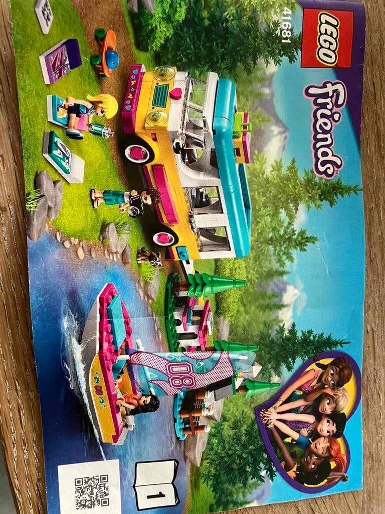 Lego friends 41681 camper + boot, Ophalen, Zo goed als nieuw, Lego