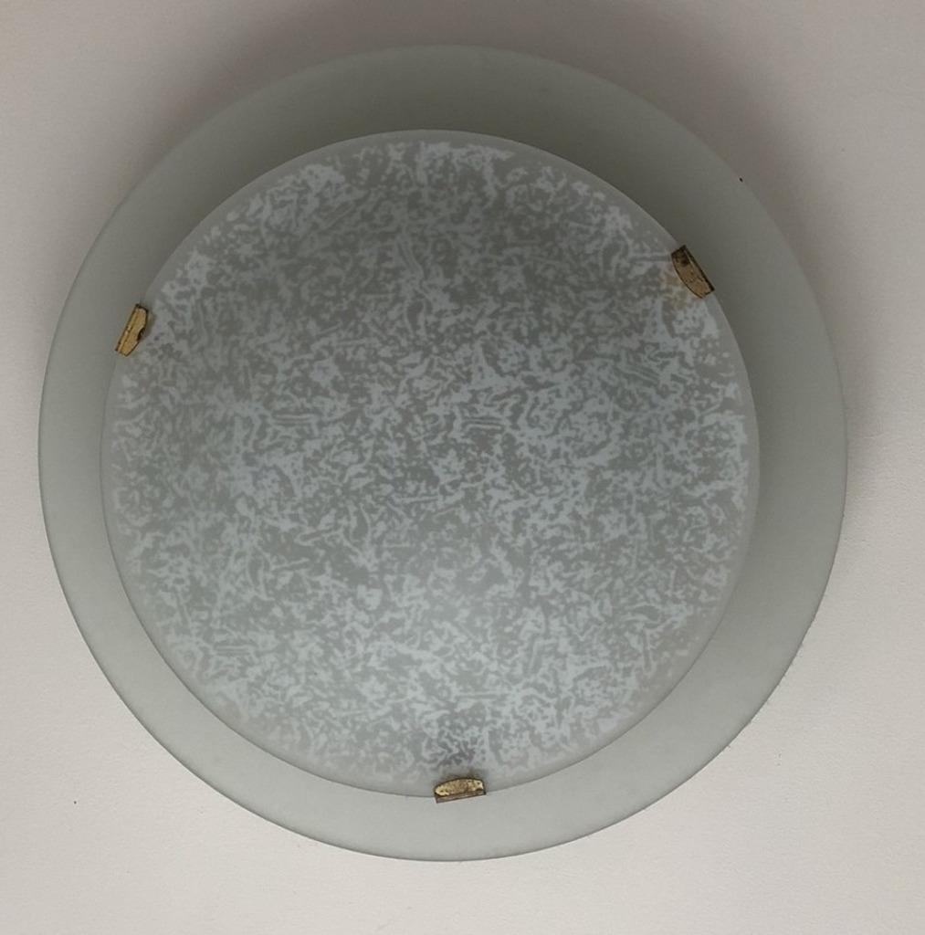 Plafonnier rond opaque, Enlèvement ou Envoi, Utilisé, Verre, Strak