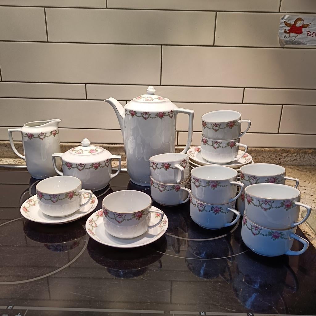 Lieftallig Victoria koffieservies, Antiek en Kunst, Ophalen of Verzenden