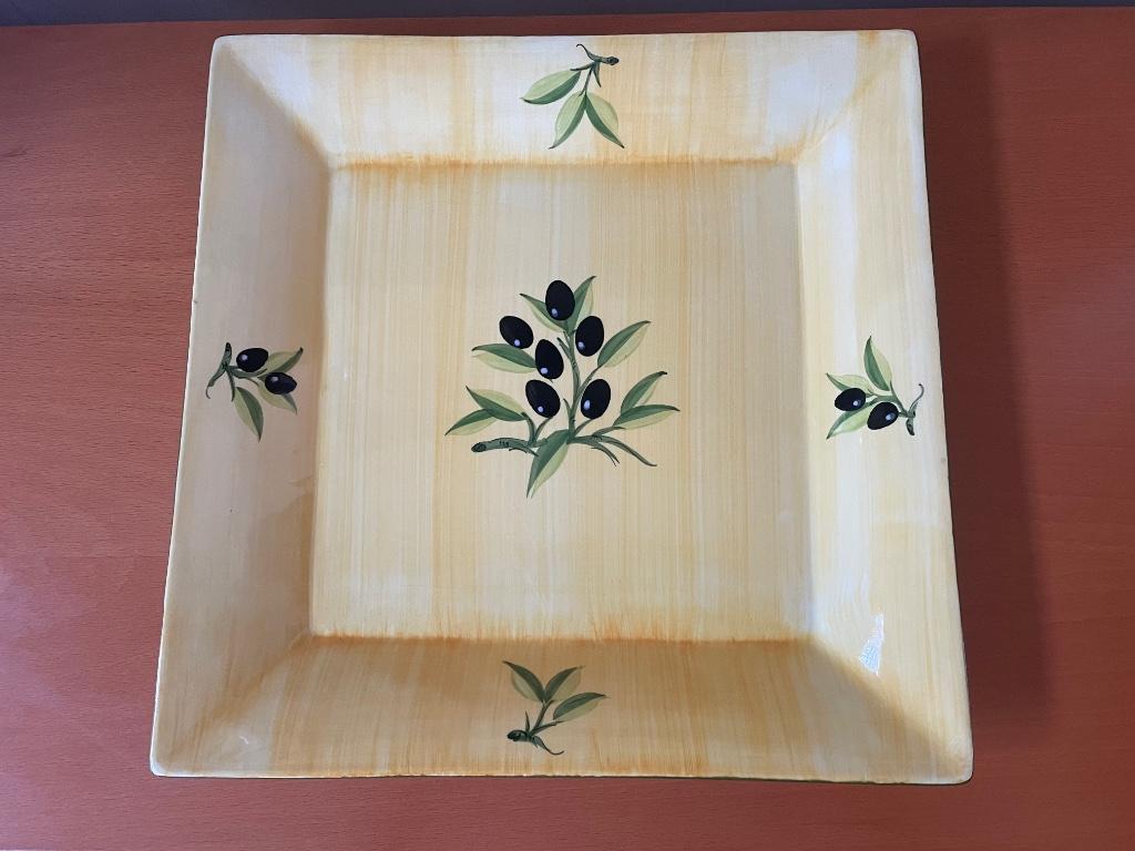 Grand plat de service Provence olive, Antiek en Kunst, Antiek | Keramiek en Aardewerk, Ophalen of Verzenden