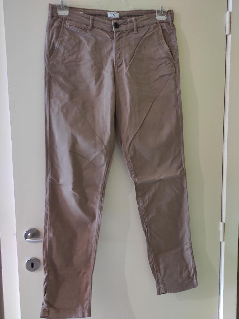 Broek beige, Jack&Jones, regular, W 33 L 34 of maat L, Ophalen, Maat 52/54 (L), Beige, Gedragen
