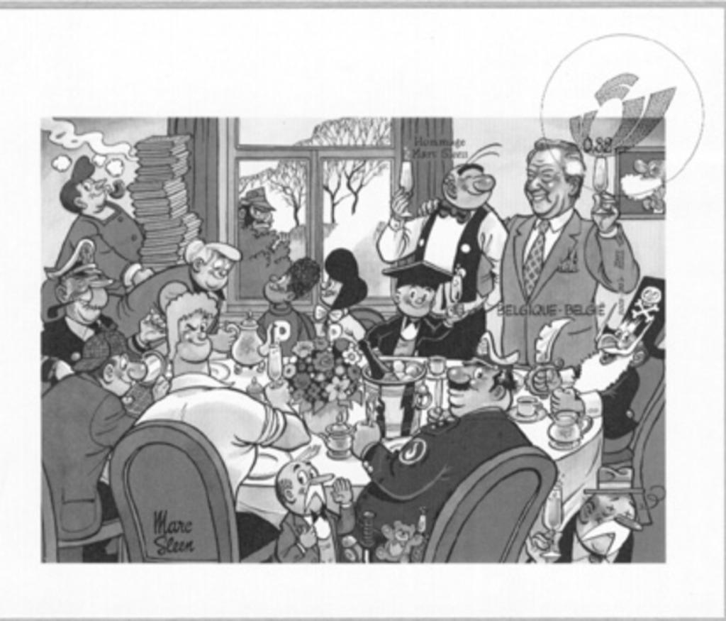 Comics : Hommage Marc Sleen  - Zwart/wit velletje, Timbres & Monnaies, Enlèvement ou Envoi, Non oblitéré, Autres thèmes