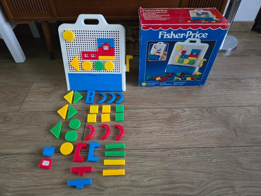 Fisher Price Creative Pegboard Vintage 1991, Ophalen of Verzenden, Zo goed als nieuw, Speelset