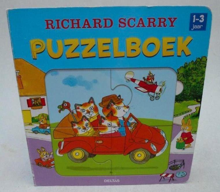 Richard Scarry - Puzzelboek, Ophalen of Verzenden, Minder dan 10 stukjes, Gebruikt, 6 maanden tot 2 jaar