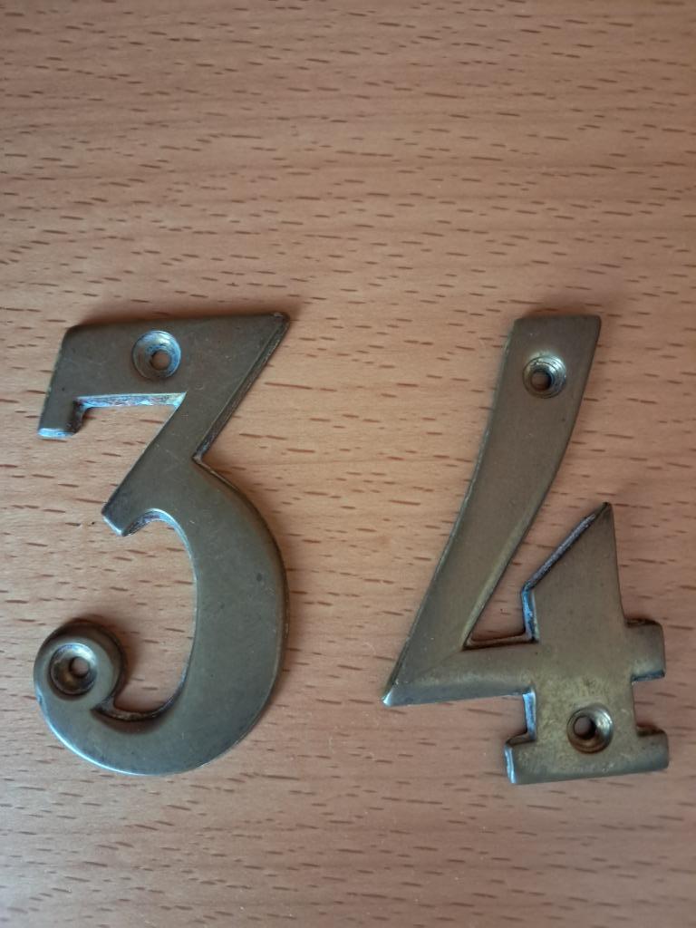 Numéros de maison 3 et 4, Enlèvement ou Envoi, Cuivre