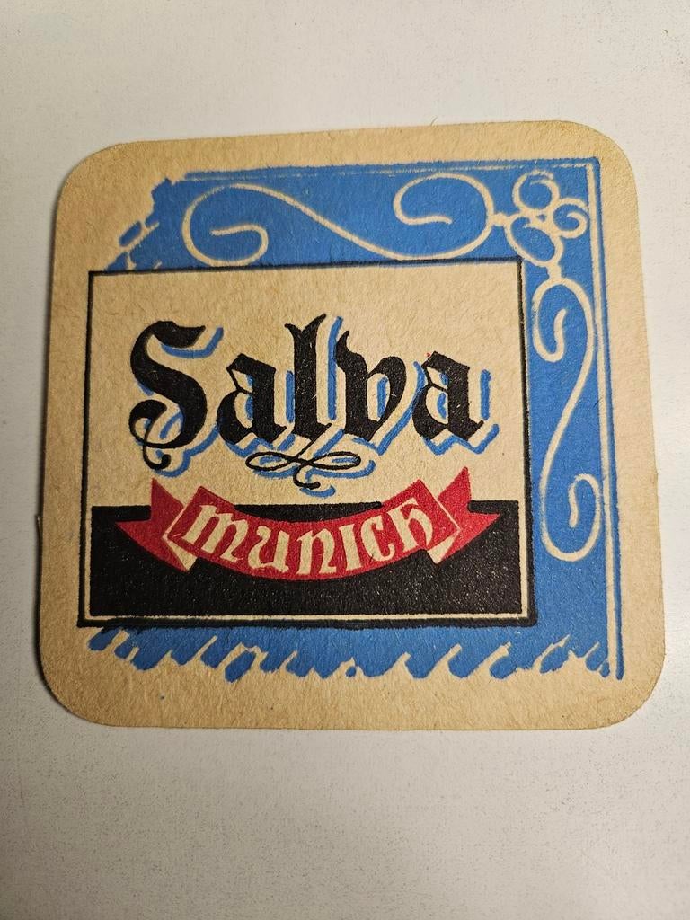 Oud bierviltje Salva Munich Artois, Verzamelen, Biermerken, Ophalen of Verzenden