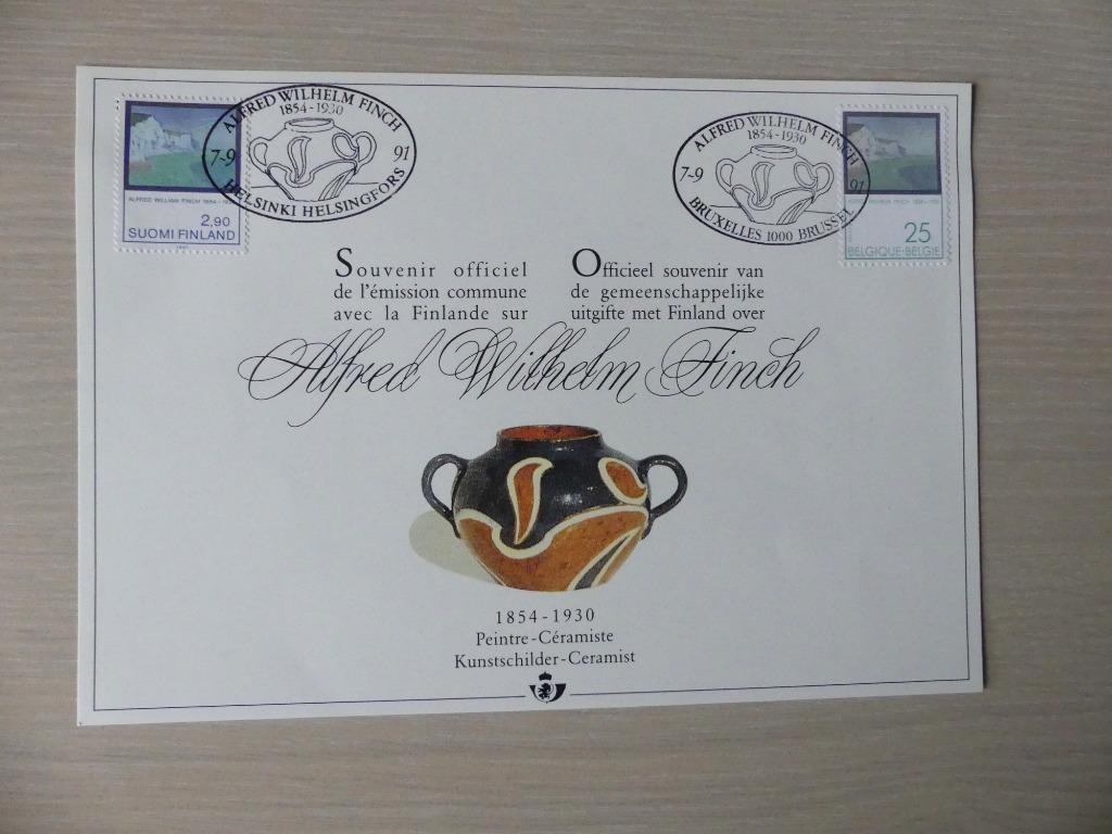 Herdenkingskaart 1991 :  België / Finland (2417), Ophalen of Verzenden