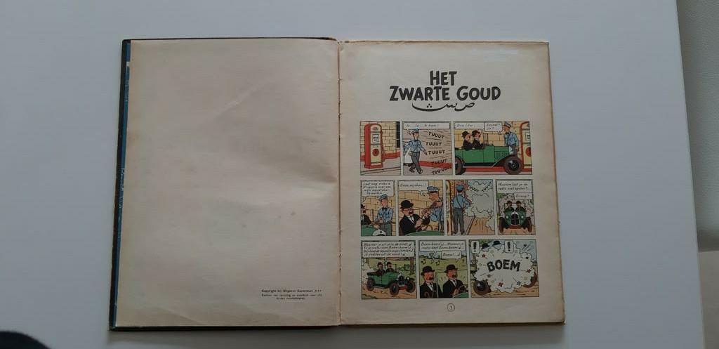 Tintin L'or noir édition originale 1950, Livres, Enlèvement ou Envoi, Utilisé