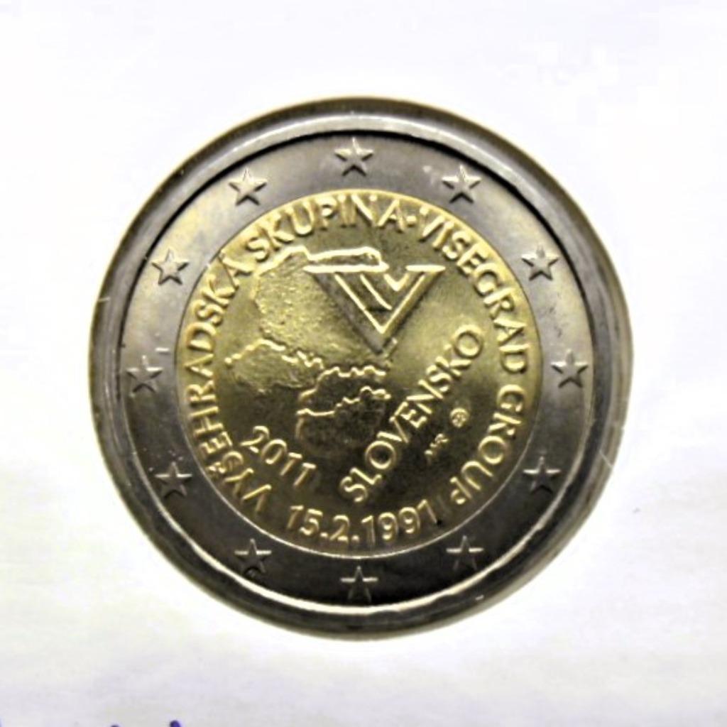 2 euro commémorative Slovaquie 2011 "Visegrad". UNC., Envoi, Slovaquie, 2 euros, Monnaie en vrac