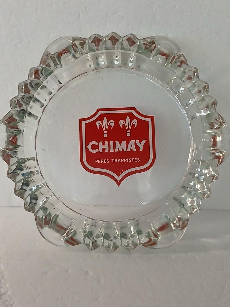 Oude glazen asbak van CHIMAY in perfecte staat, Ophalen of Verzenden, Zo goed als nieuw, Asbak