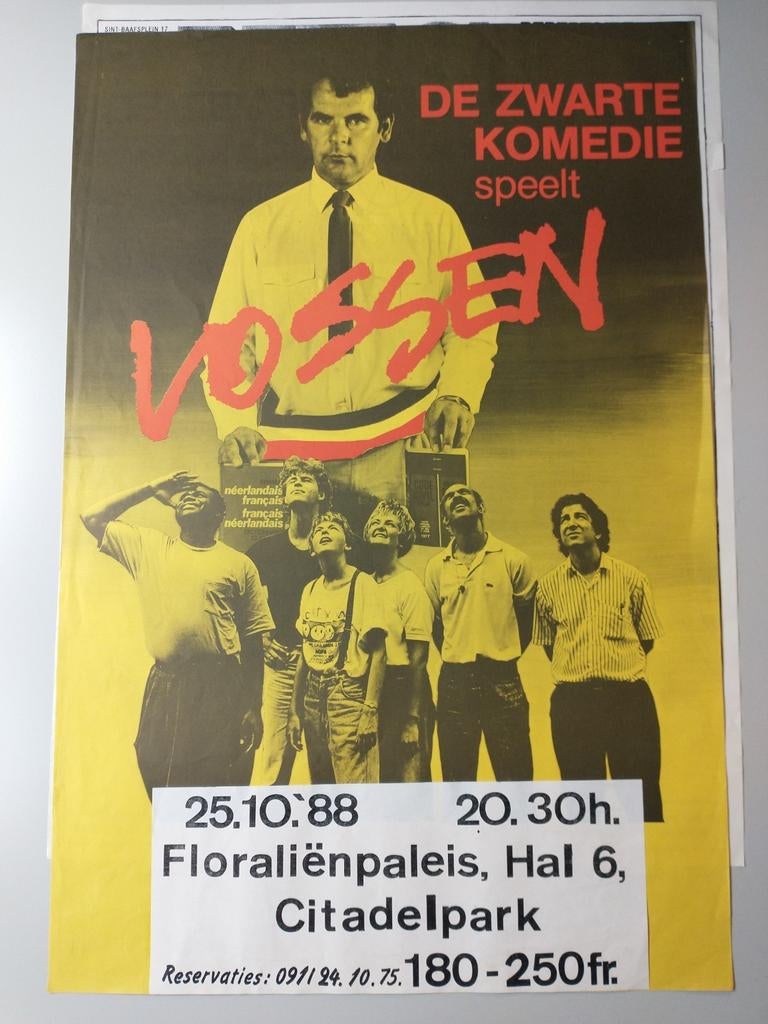 De zwarte komedie speelt vossen 1988 affiche, Ophalen of Verzenden, Gebruikt