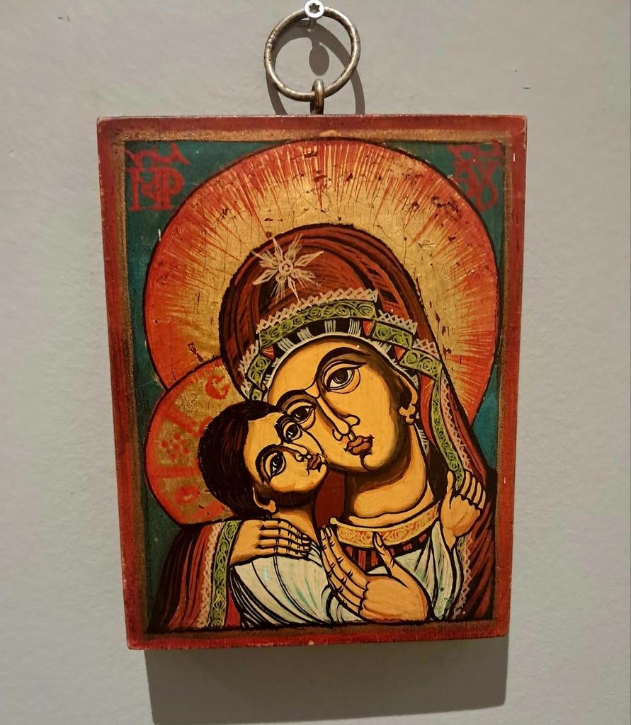 Véritable icône byzantine peinte, Enlèvement ou Envoi, Comme neuf