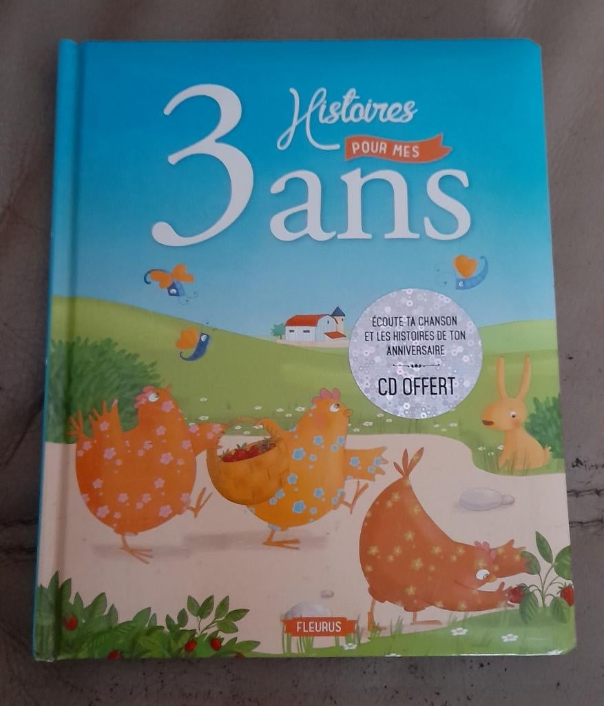 livre "3 histoires pour mes 3 ans" avec CD, Enlèvement ou Envoi, Comme neuf