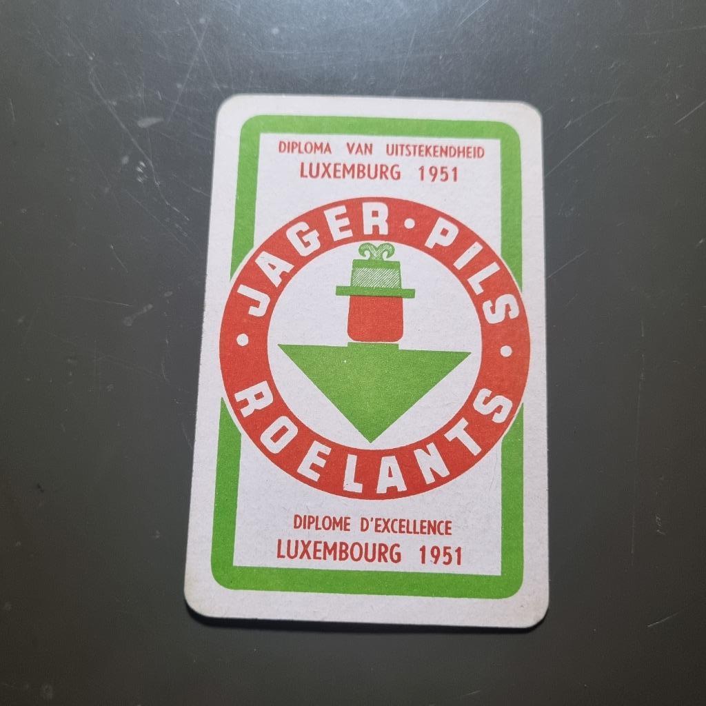 Carte de jeu Jager Pils Roelants, Enlèvement ou Envoi, Utilisé, Autres types, Autres marques