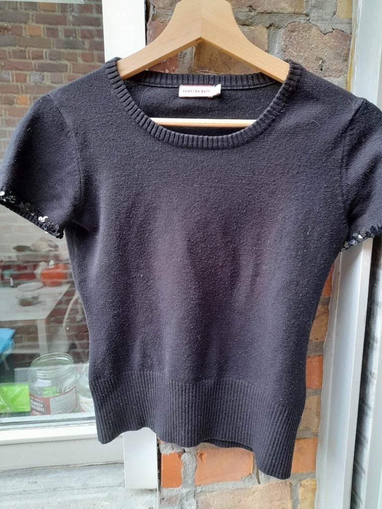 Pull mi-saison noir par Hampton Bays Small, Enlèvement ou Envoi, Taille 36 (S), Comme neuf, Hampton Bays