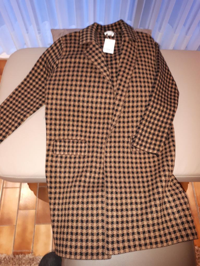 Winterjas bruin geruit, Enlèvement, Neuf, Taille 42/44 (L), Brun