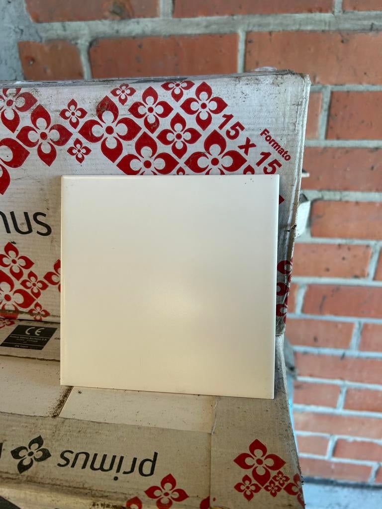 Carrelage blanc mat, Bricolage & Construction, Moins de 20 cm, Céramique, Enlèvement, Moins de 20 cm