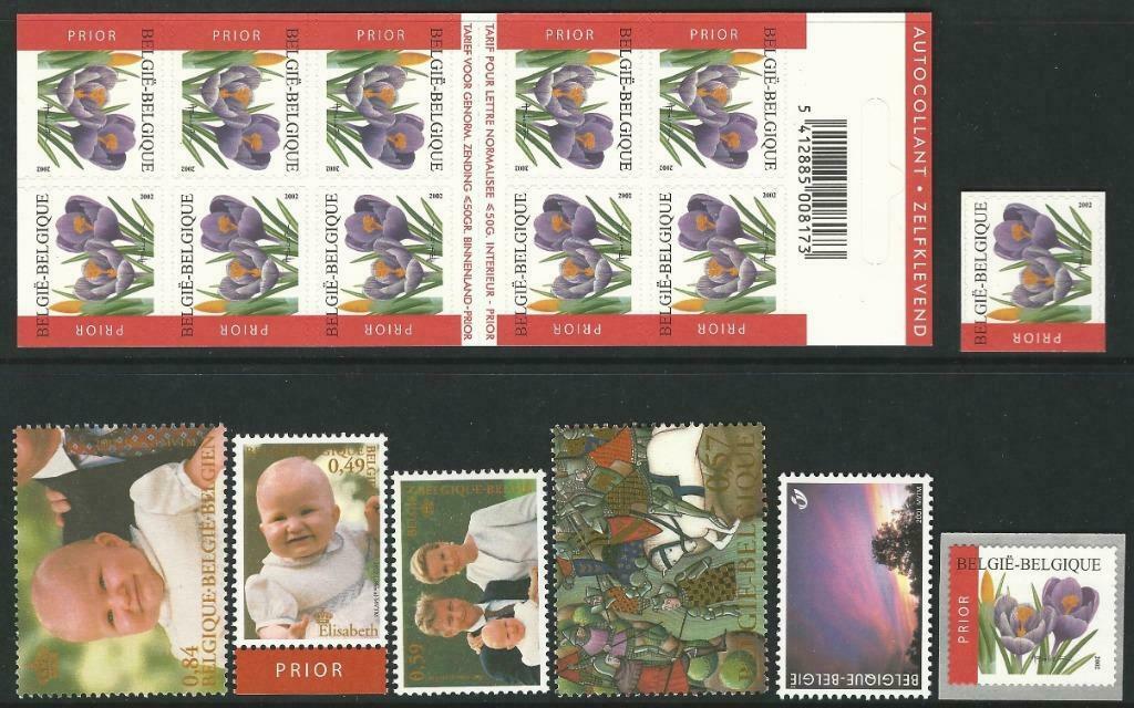 BELGIE - JAARGANG 2002 aan Postprijs zonder toeslag, Sans timbre, Enlèvement ou Envoi, Non oblitéré, Gomme originale