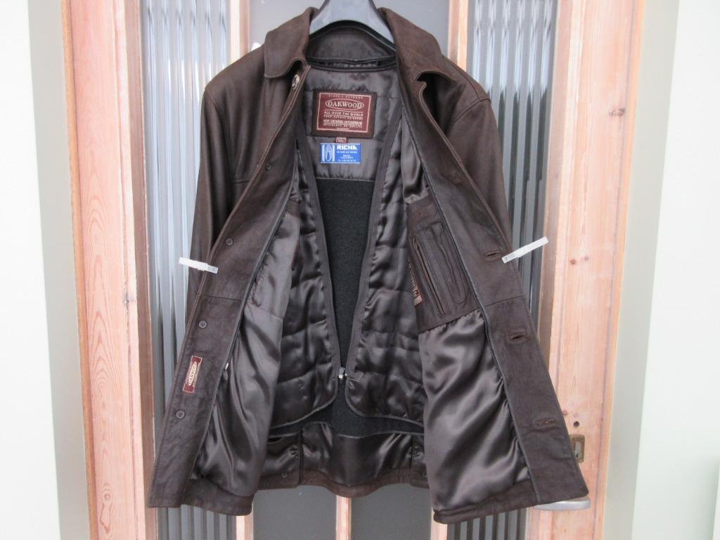 Lederen vest smal., Ophalen, Gedragen, Bruin