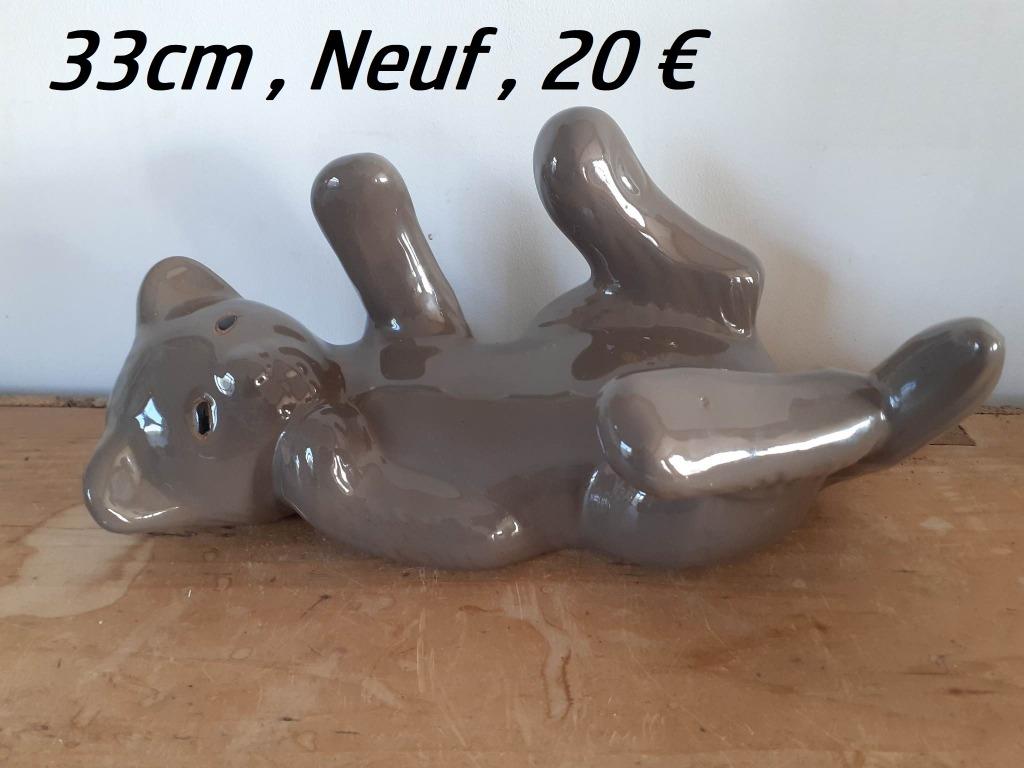 keramische kat, Tuin en Terras, Ophalen of Verzenden, Nieuw, Overige materialen, Dierenbeeld