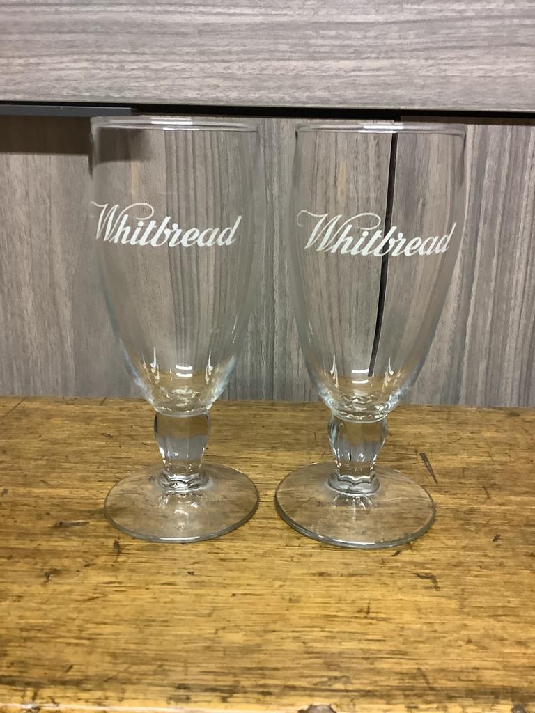 2 verres Whitbread, Collections, Marques de bière, Comme neuf